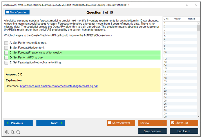 Updated Amazon AWS AWS-Certified-Machine-Learning-Specialty-MLS-C01 Exam
    Prep Study Material Guide