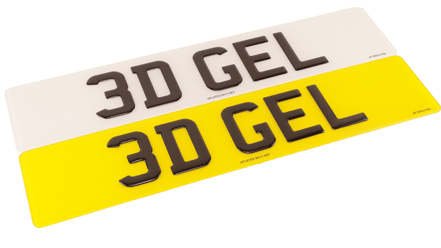 4D Gel Number Plates | High-Quality Acrylic &amp; Gel Finish